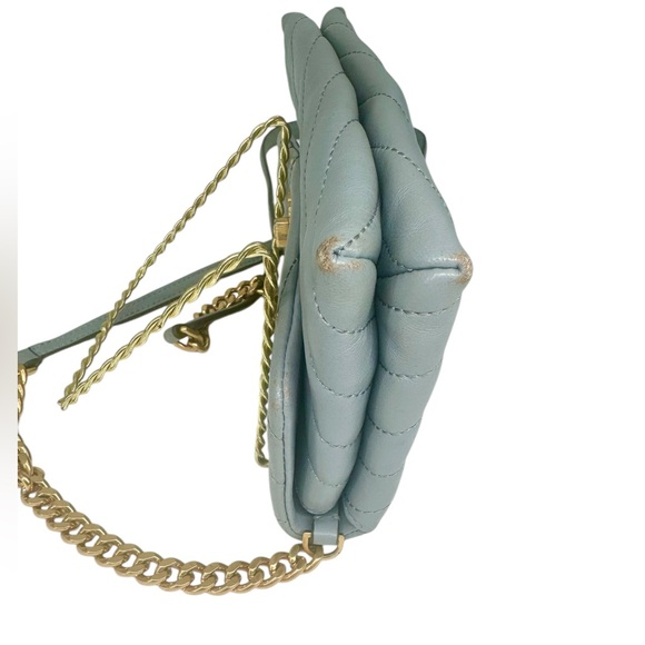 Tory Burch Kira Chevron Chain Wallet Crossbody | Cloud Blue - Picture 13 of 16